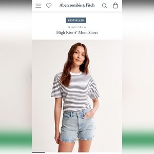 Abercrombie and Fitch The 4" High Rise Mom Short